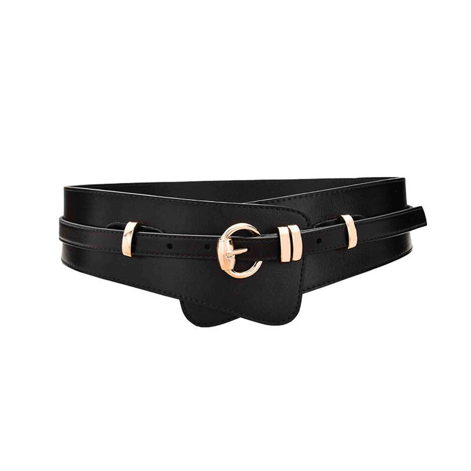 RWEUOQ Gürtelriemen Gürtelriemen Hüftgürtel Taillengürtel Gürtelschnalle Damen Ledergürtel (abnehmbar breiter Taillengürtel mit Metallverschluss für Frauen, Perfekt für verschiedene Taillenweiten geeignet) ideal für Mäntel und Kleider