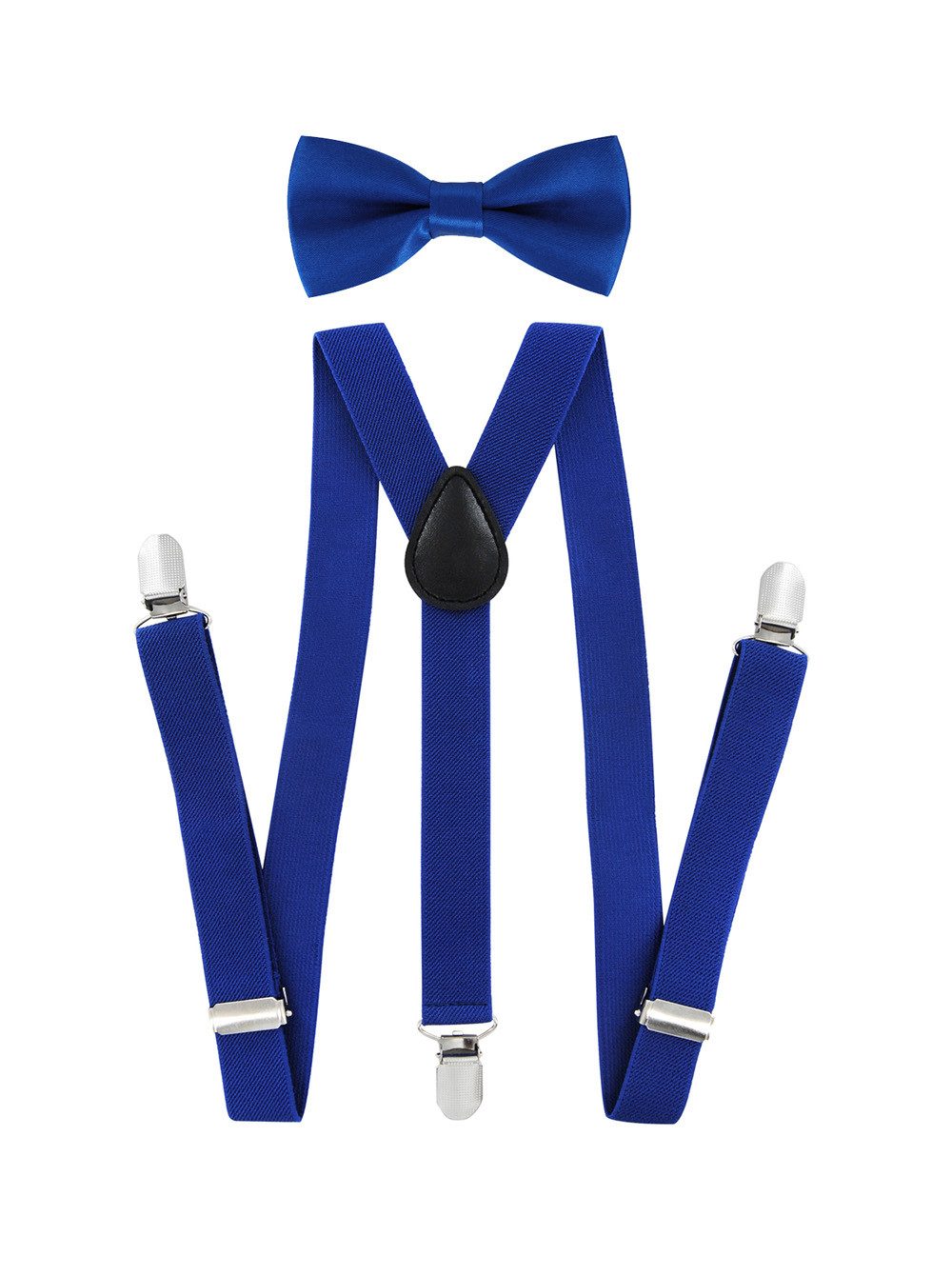 axy Hosenträger Kinder Jungen Hosenträger und Fliege set für Kinder 7-12 Jahren (2-St., 2er Set) Hosenträger mit farblich passender Fliege, verstellbar und elastisch
