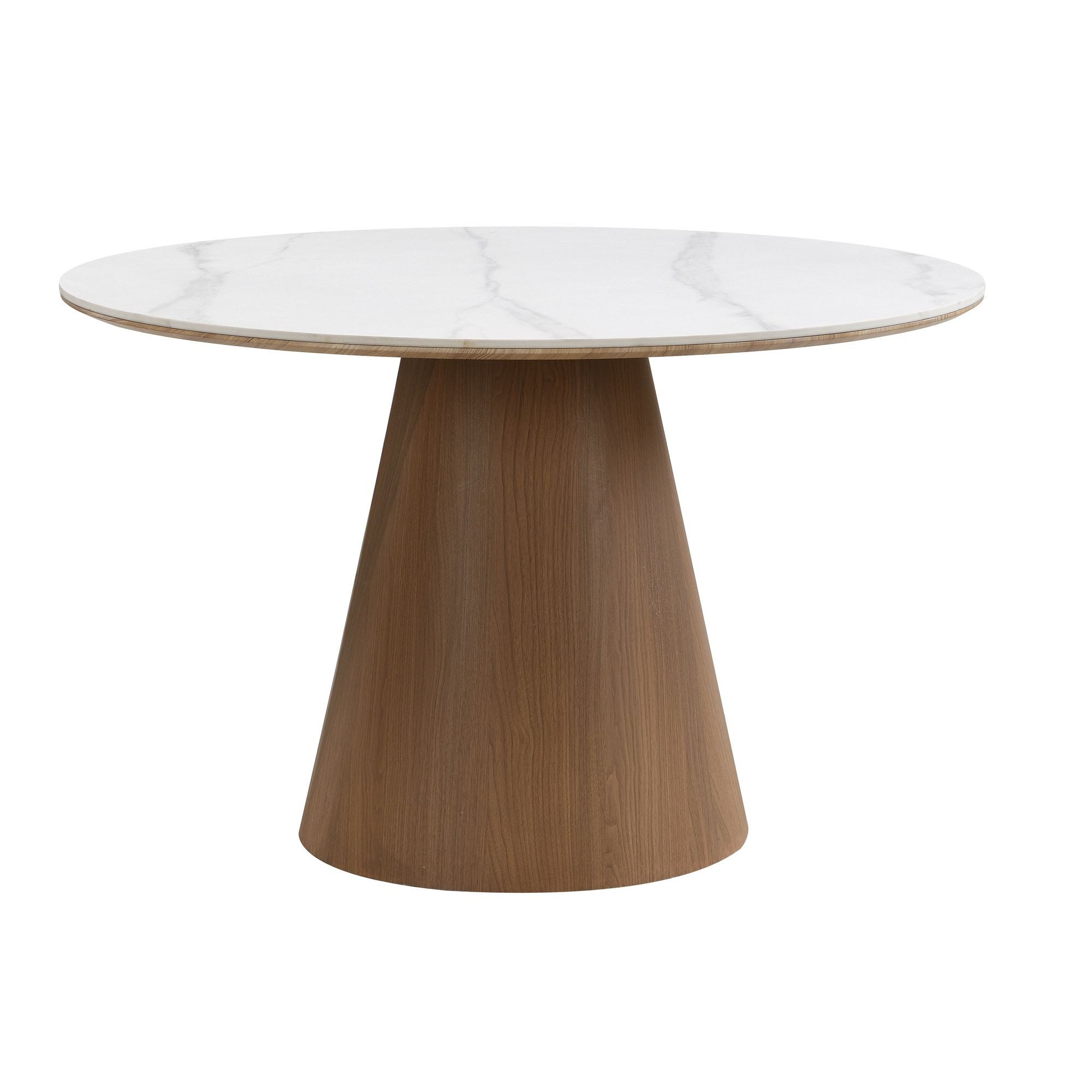 Wohnling Esstisch WL7.362 Esszimmertisch 120cm Marmor Optik rund Küchentisch 6 Personen (Runder Tisch für stilvolle Essbereiche), Robust und elegant für den täglichen Gebrauch