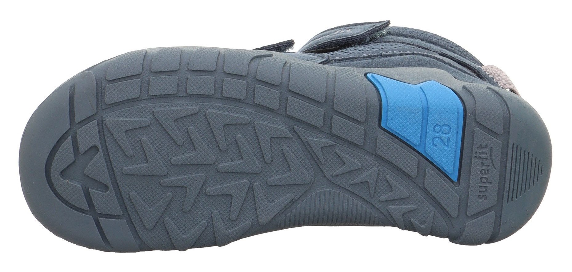 Superfit TRACE, WMS: mittel Klettboot Barfußschuh mit Wechselfußbett, Größenschablone zum Download