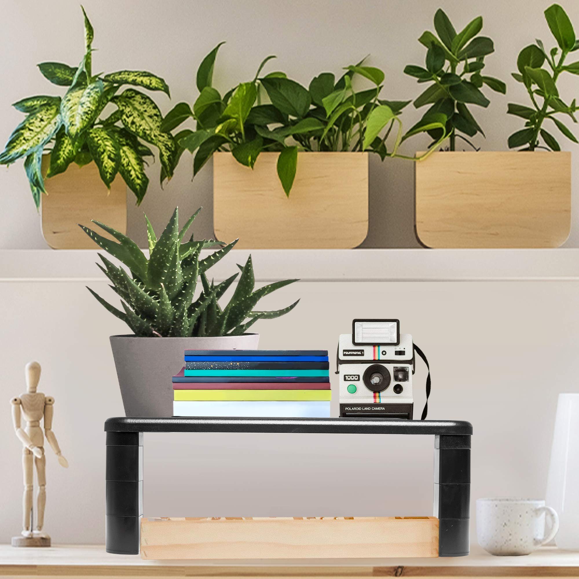 Duronic Monitorständer, (Ergonomischer Bildschirmständer Schreibtisch, Schreibtischaufsatz)