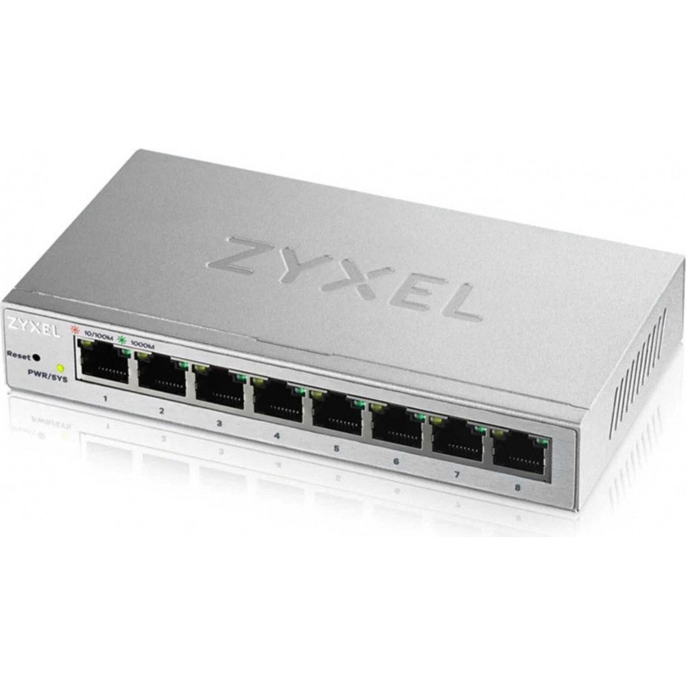 Zyxel GS1200-8 - 8-Port Gigabit Switch in Silber WLAN-Router