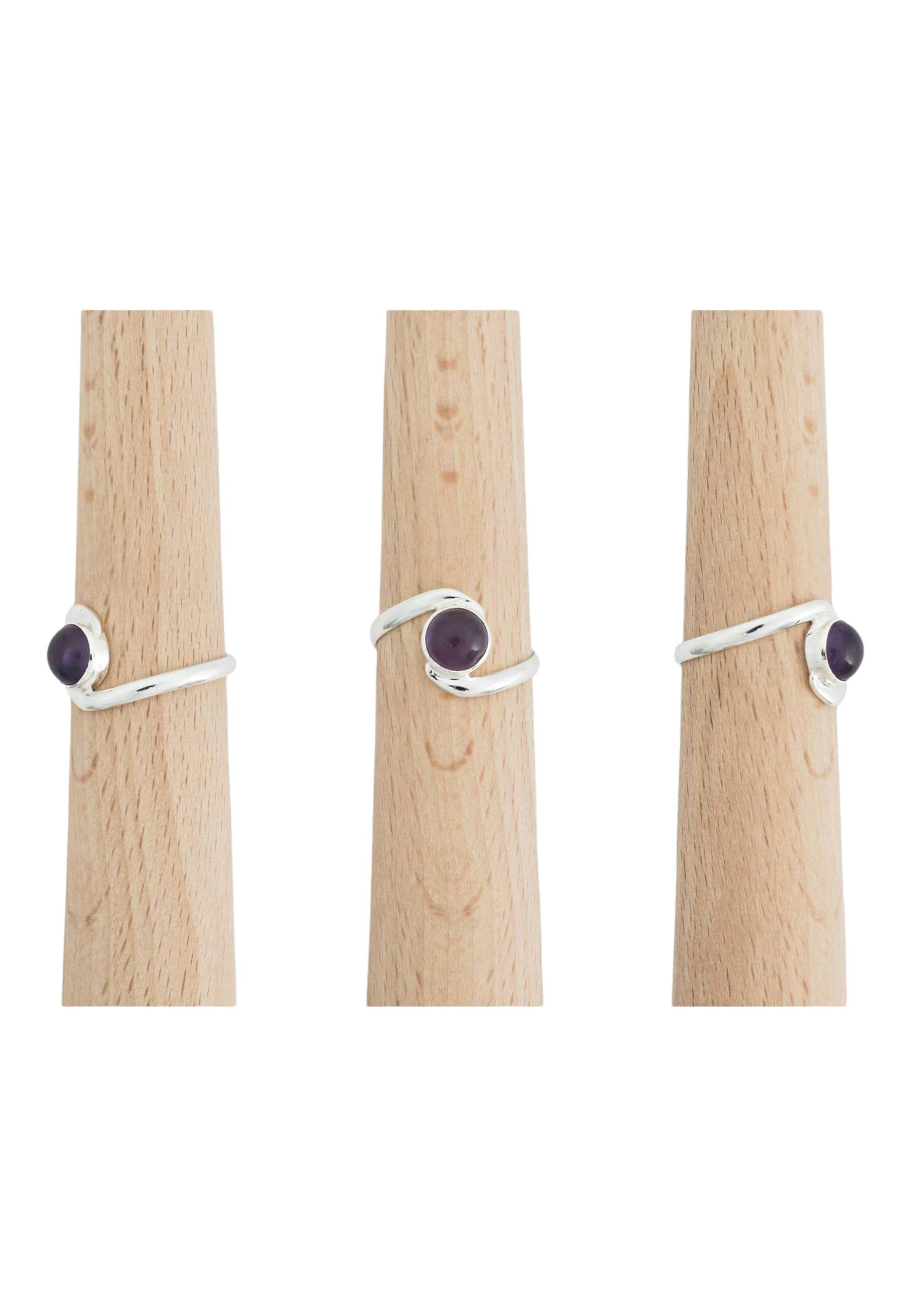 mantraroma Silberring 925er Silber mit Amethyst