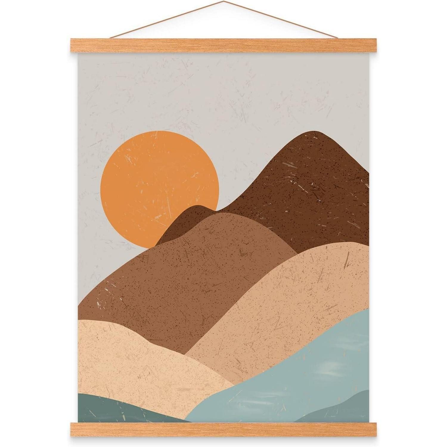 LuxusKollektion Bilderleiste Posterschiene magnetisch B0 Posterleiste Holz Teakholz Teakholz 100cm, (1 St)