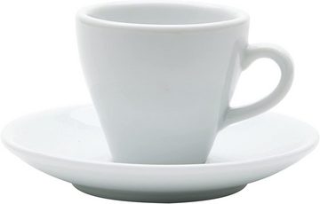 Gastro Spirit Espressotasse 12-teiliges Espresso-Tassen Set - Weiss, 90 ml, Serie Italia, Porzellan, 12-teiliges Set, 90 ml