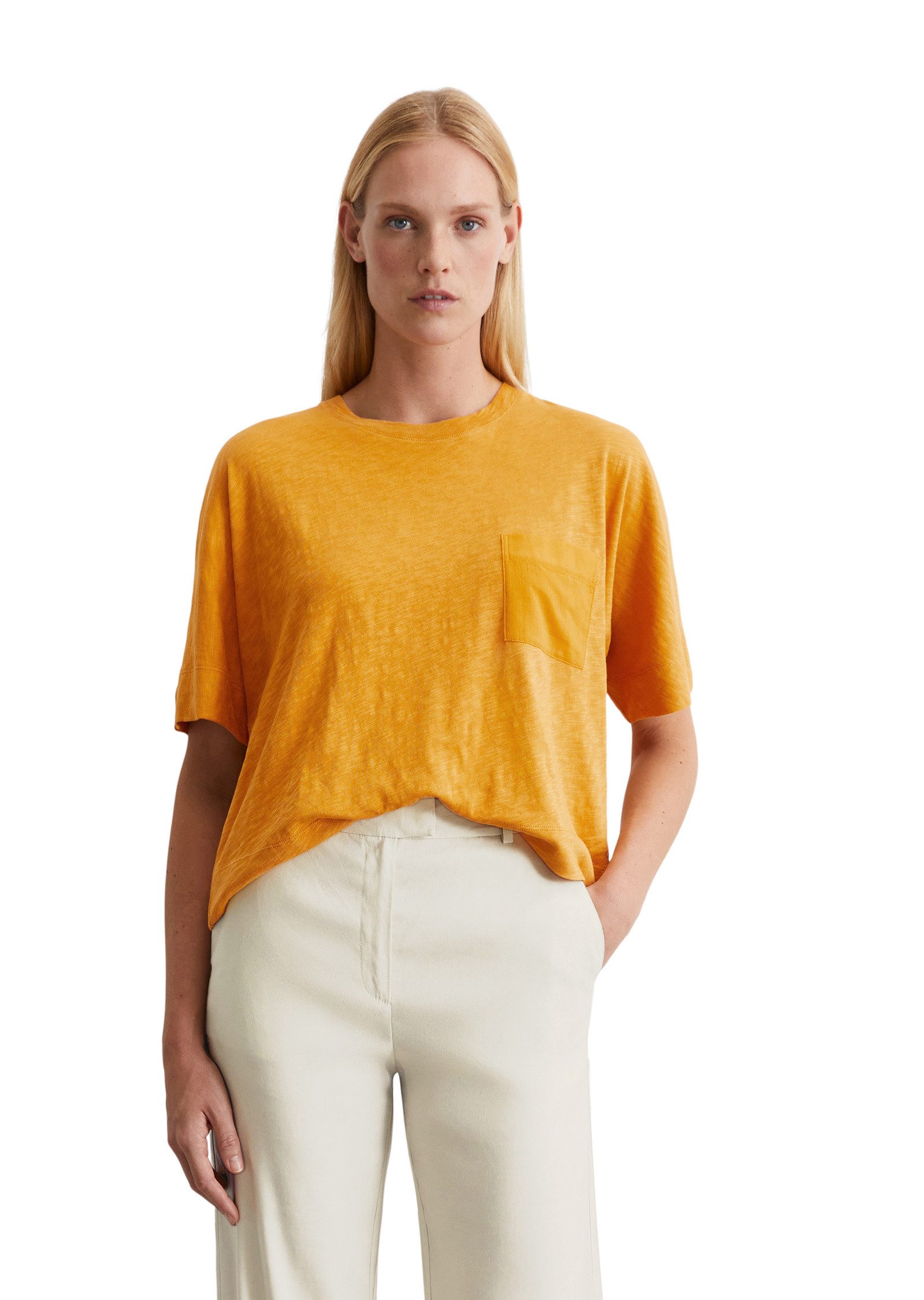 Marc O'Polo T-Shirt mit gewebter Brusttasche günstig online kaufen