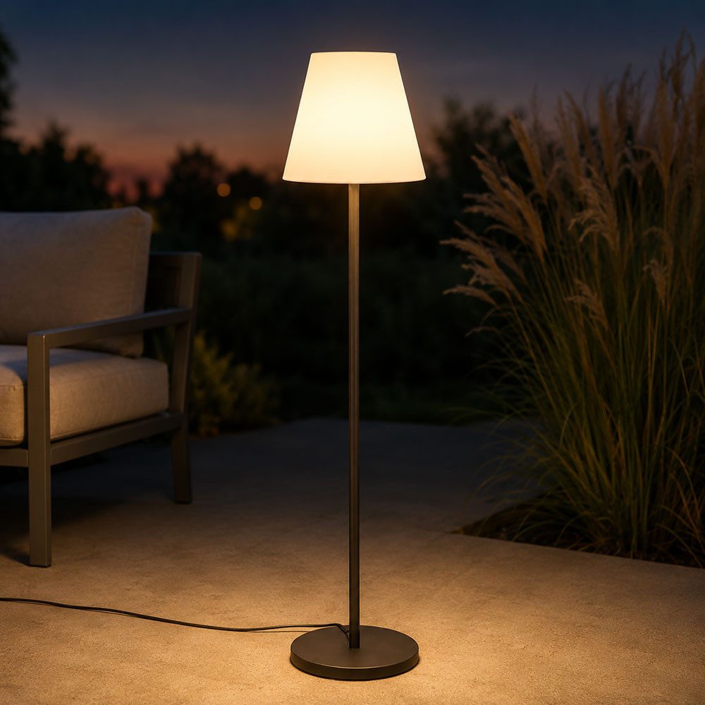 EGLO Außen-Stehlampe, Leuchtmittel nicht inklusive, Außen-Stehleuchte Standlampe Gartenleuchte IP44 Schwarz H 148,5 cm