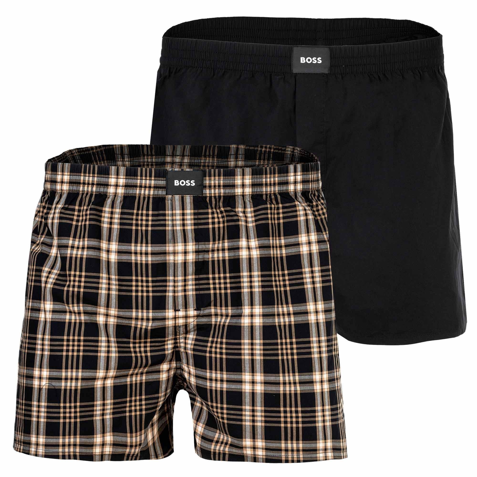 Boxershorts Herren Web-Boxershorts 2er Pack Baumwolle