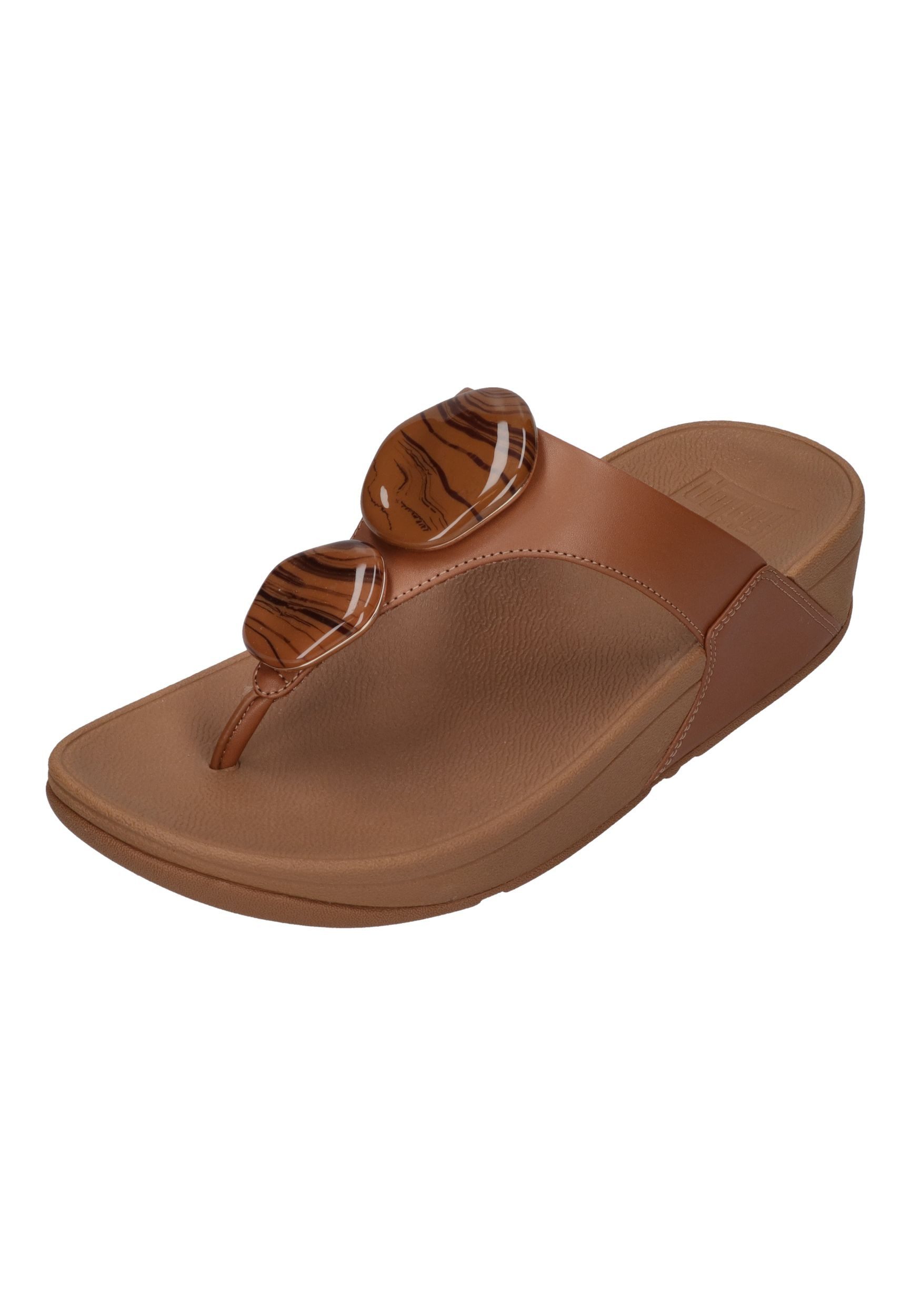 Fitflop LULU MARBLED-STONE TOE-POST SANDALS Zehentrenner Deep Tan