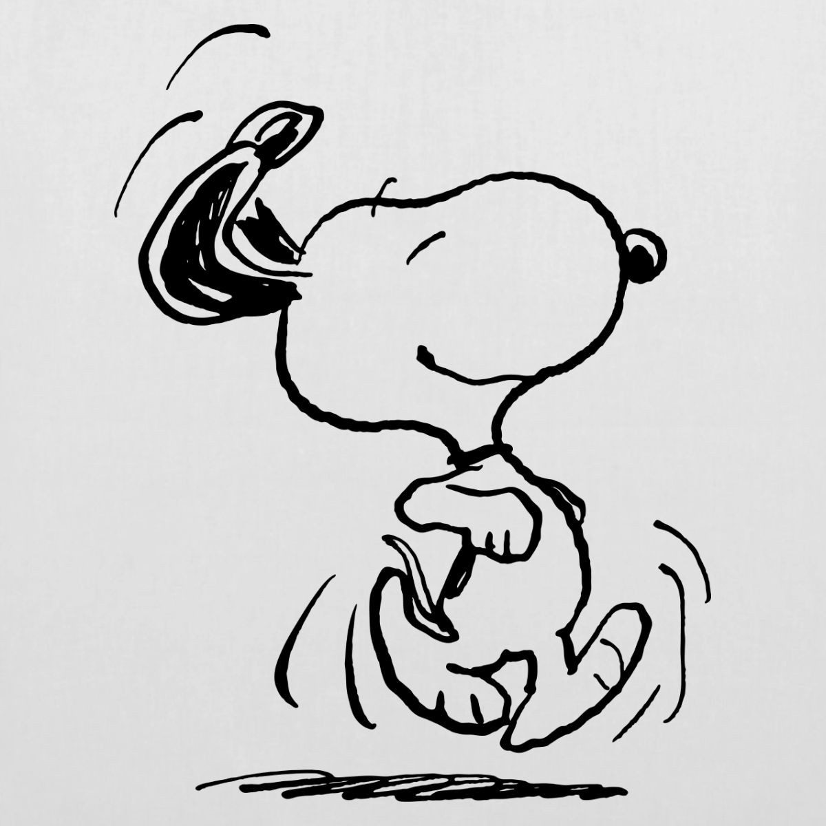 Spreadshirt Henkeltasche Peanuts Snoopy Happy Stoffbeutel (1-tlg)