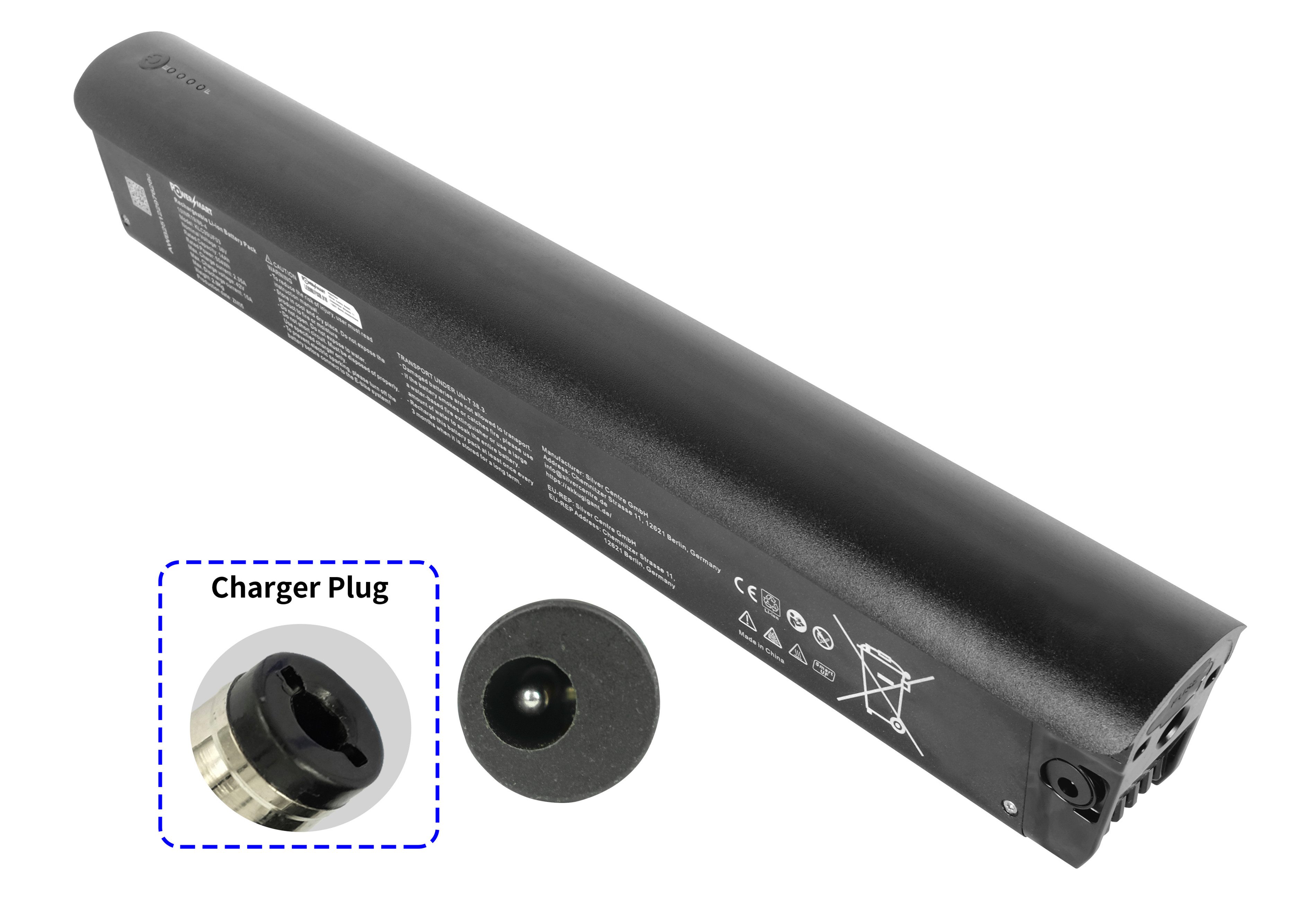 PowerSmart E-Bike Akku Elektrofahrrad UART BAFANG-Kommunikation für Elektrofahrräder Li-ion 14000 mAh (36 V)