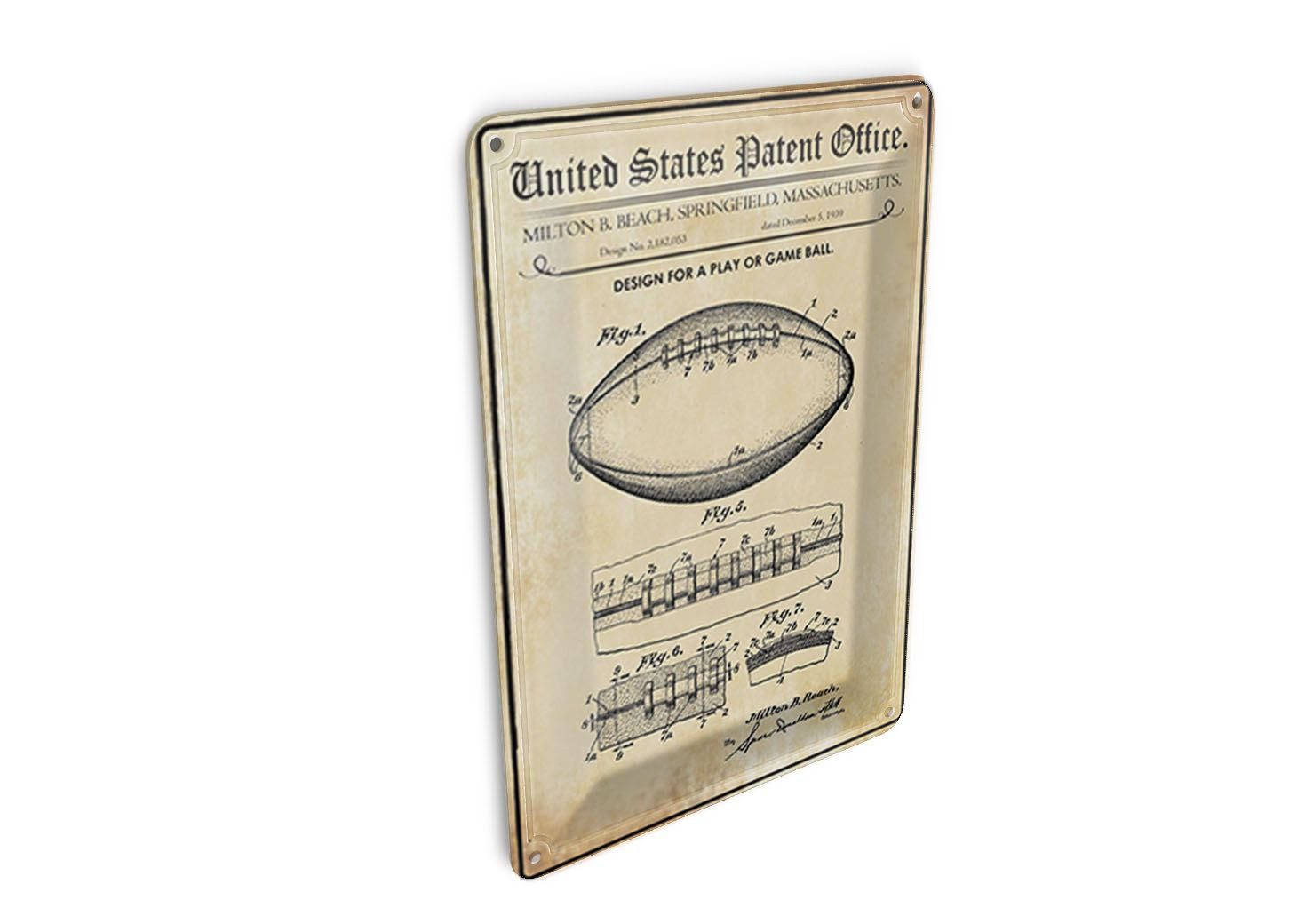 Femer GmbH Postkarte Patent 10x14 cm Entwurf für einen Football, unfrankiert