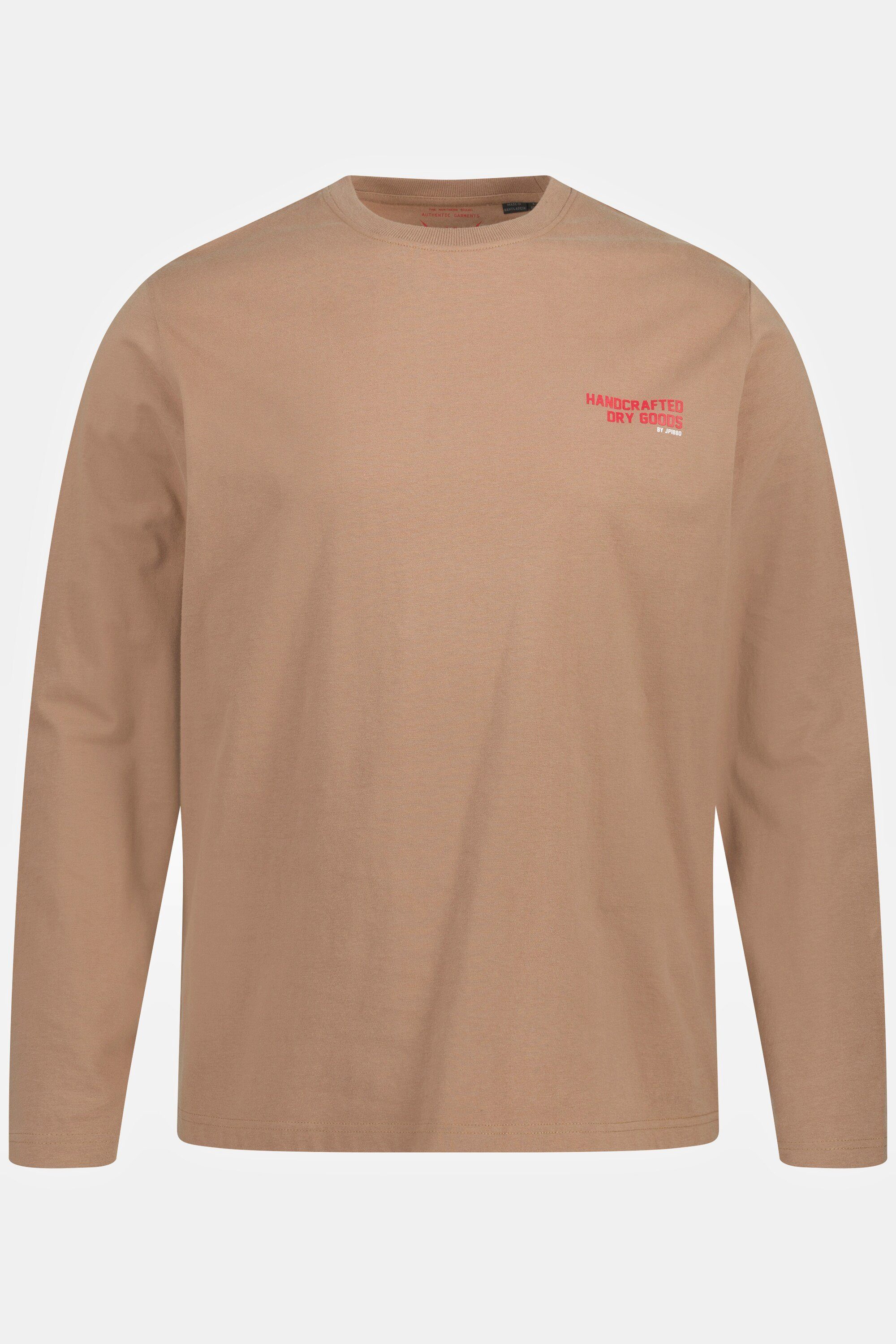 T-Shirt JP1880 FLEXNAMIC® Melange-Jersey Rundhals Langarmshirt