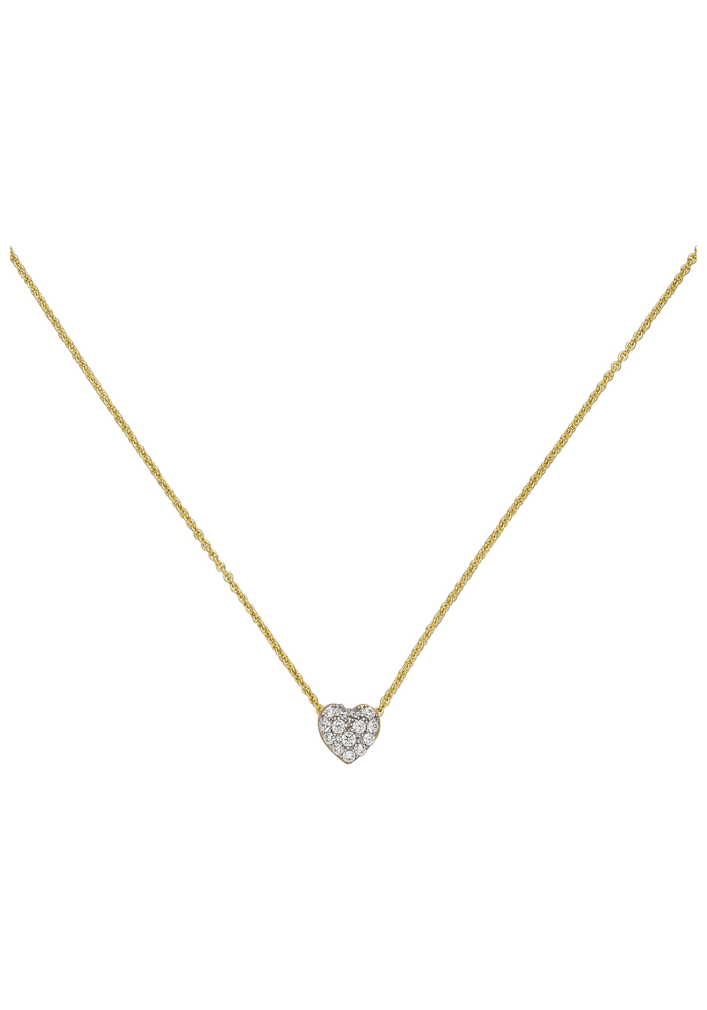 JOBO Collierkettchen Herz, 375 Gold bico...