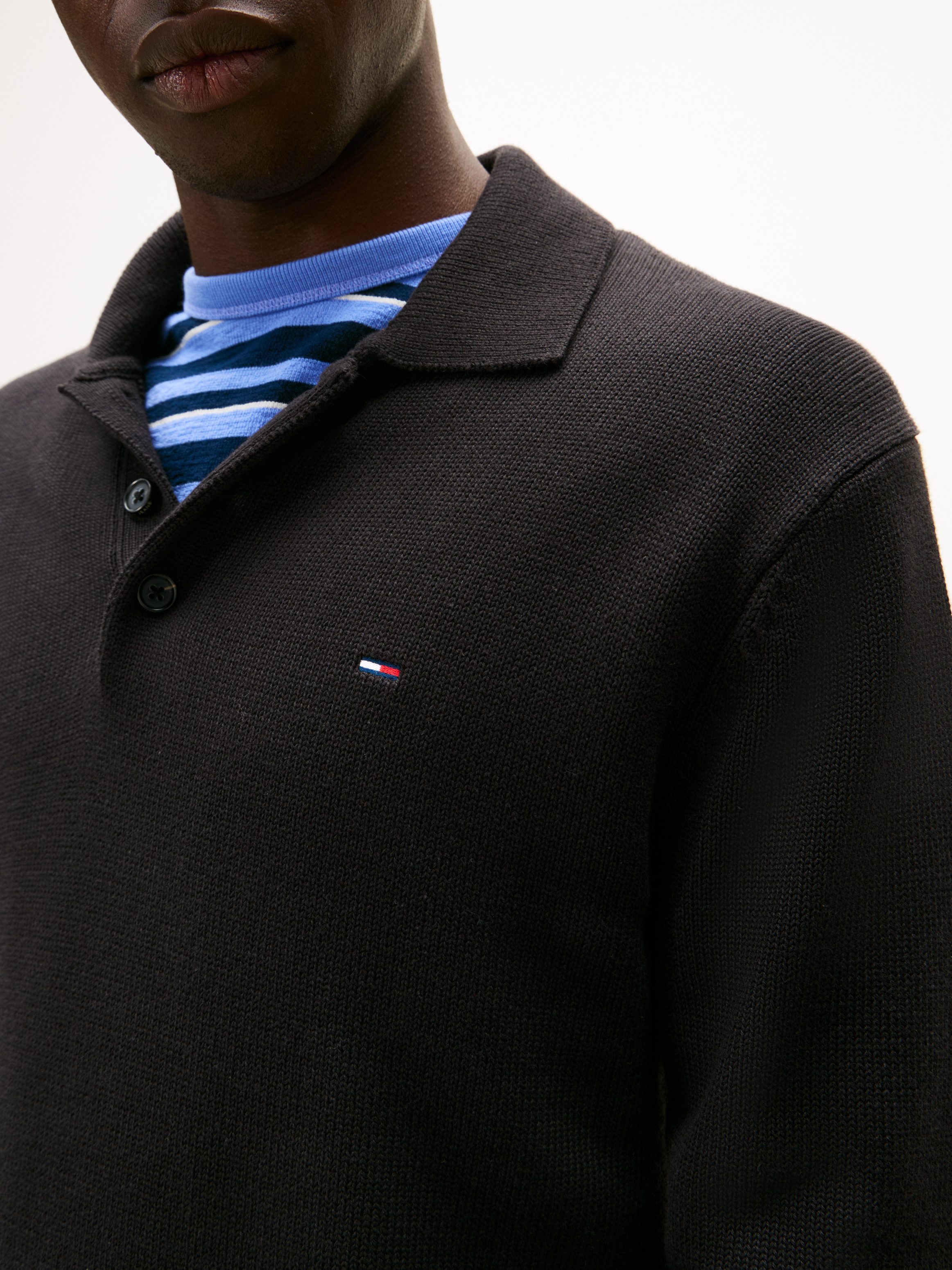 Tommy Jeans Polokragenpullover TJM ESSENTIAL POLO slim fit, Feinstrick