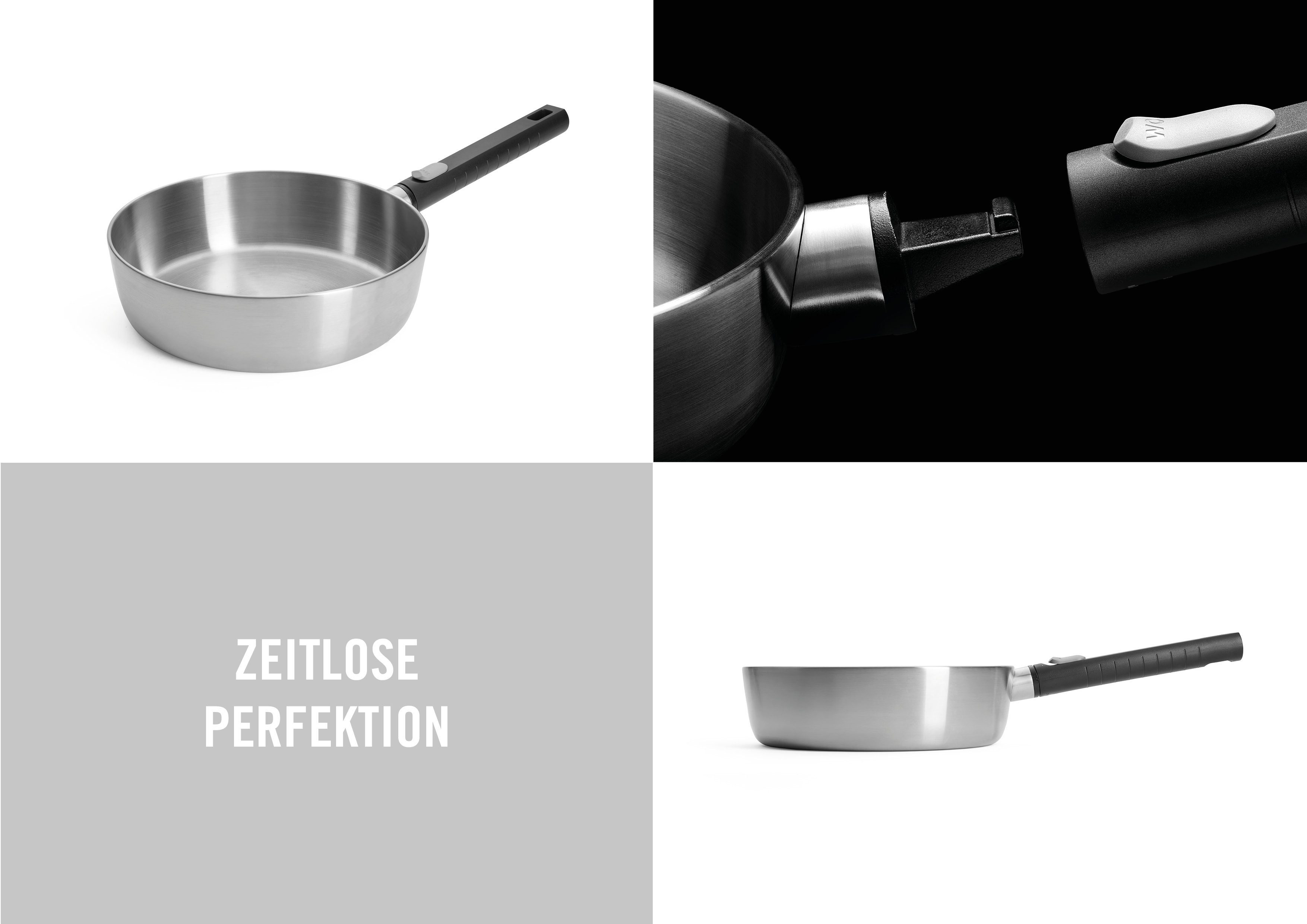 WOLL Schmorpfanne Logic Steel, Edelstahl 18/10 (1-tlg), 5-Schicht-Aufbau