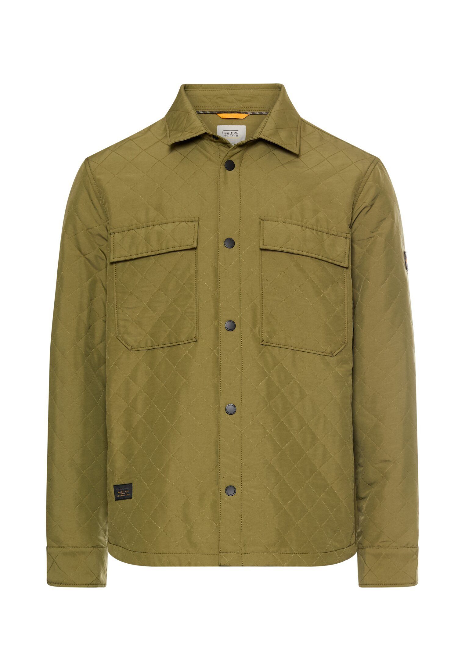 Hemdjacke mit Seitentaschen Langarm Kentkragen