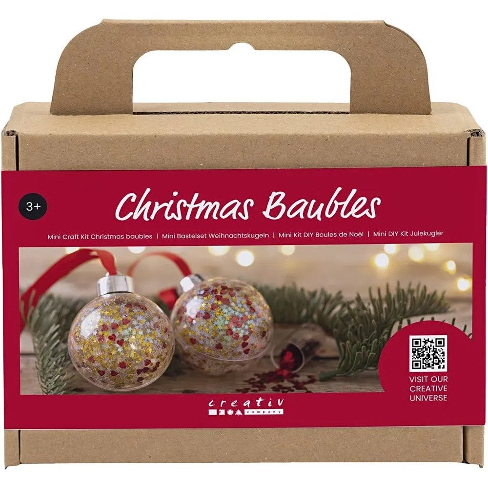 creativ company Bilderrahmen zum Basteln creativ company Kreativ Set Pailletten Weihnachtskugeln