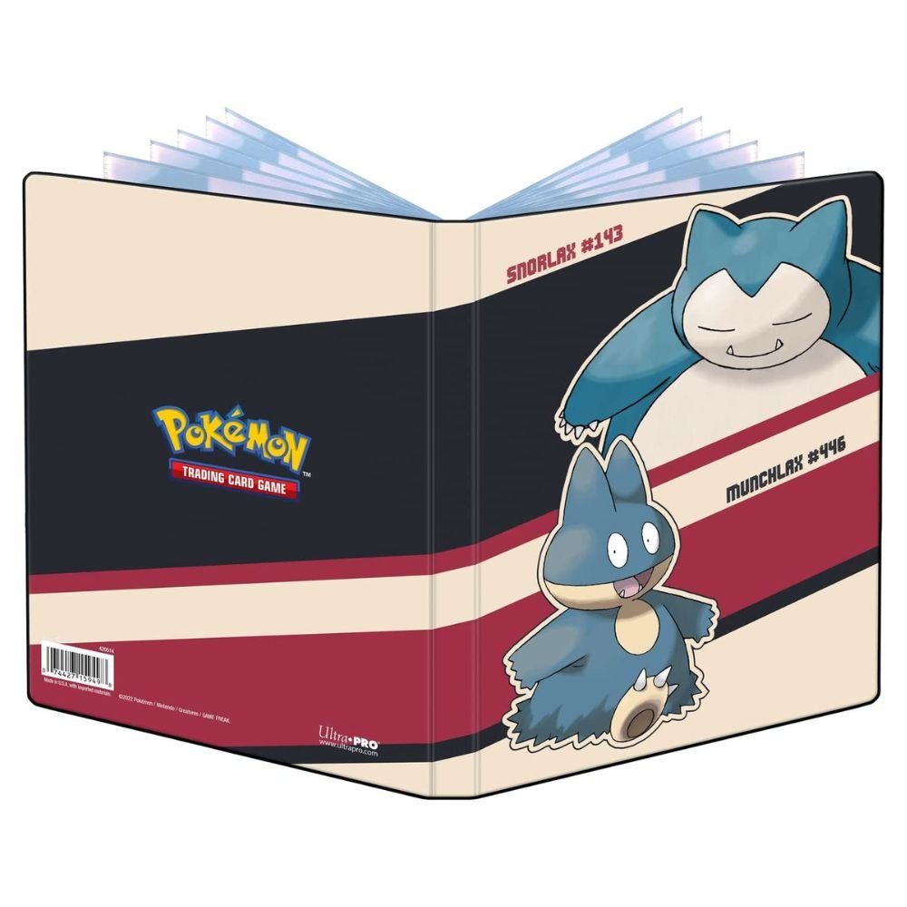 Ultra Pro Sammelkarte Pokémon 4-Pocket Album - Snorlax & Munchlax - für 80  Karten