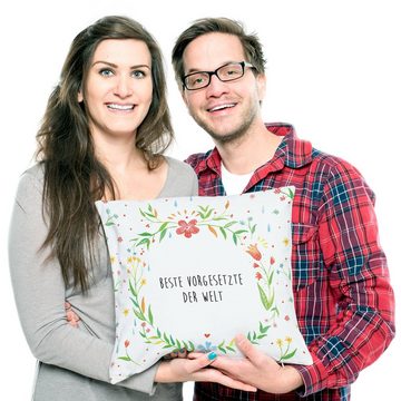 Mr. & Mrs. Panda Dekokissen Vorgesetzte - Weiß - Geschenk, Motivkissen, Kissenhülle, Kopfkissen