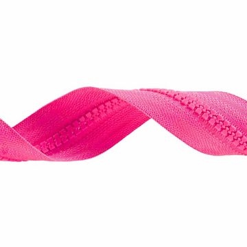 maDDma Reißverschluss 10m Kunststoff-Reißverschluss endlos Profil 5mm, 144 pink