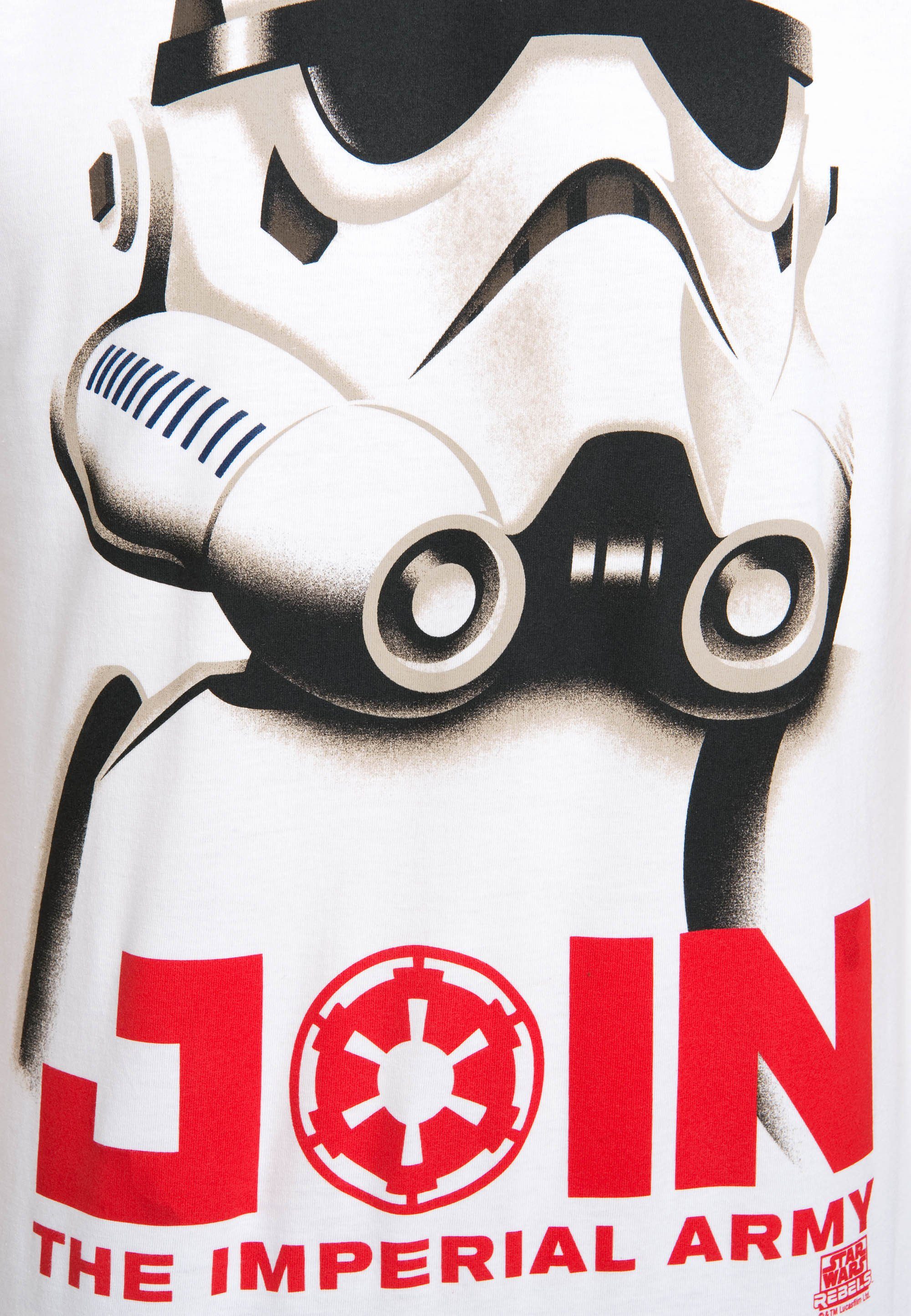 großem mit the LOGOSHIRT Imperial Join Army - Star T-Shirt Stormtrooper Wars-Print