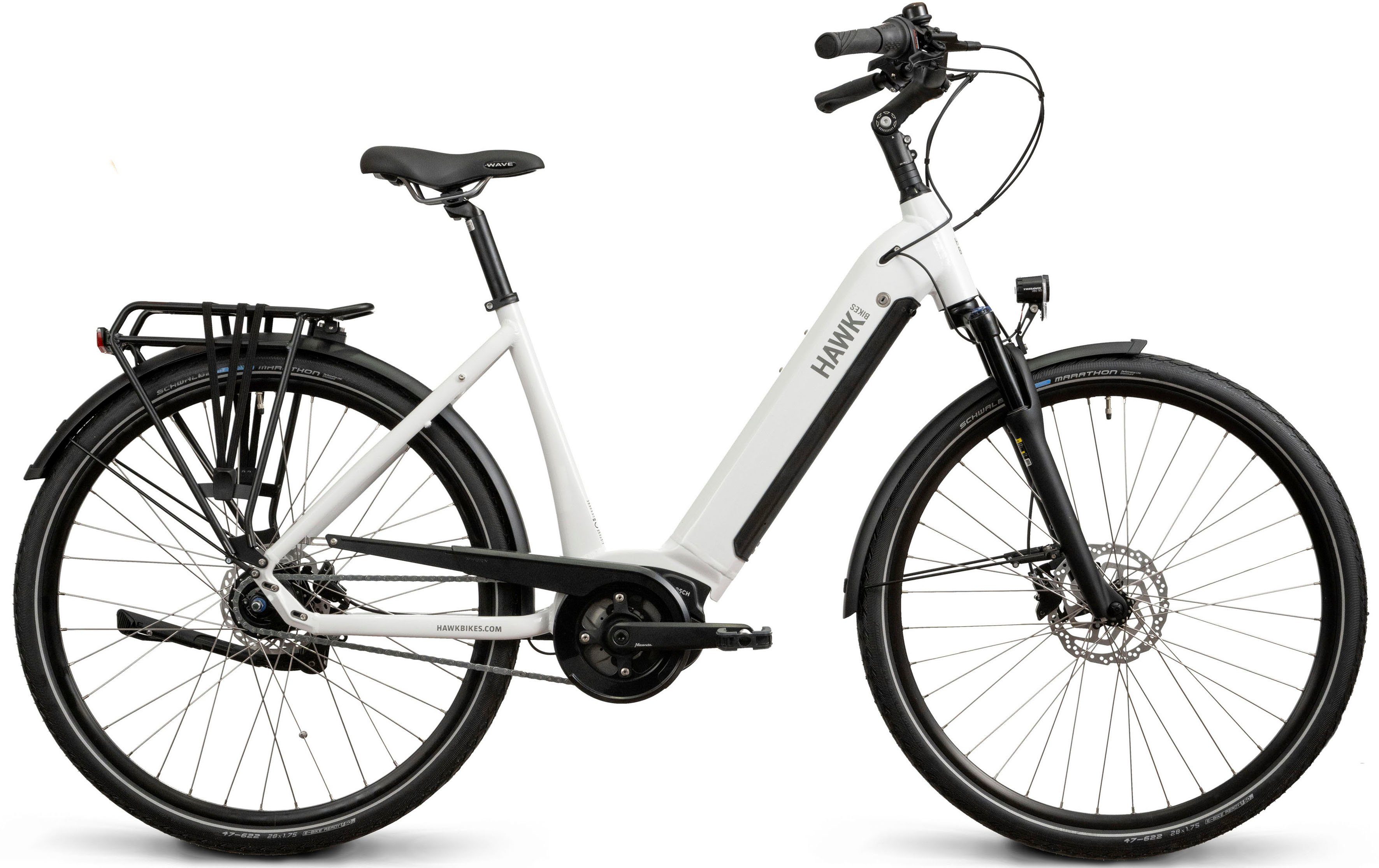 HAWK Bikes E-Bike Wave 400, 8 Gang Shimano, Nabenschaltung, Pedelec, Elektrofahrrad für Damen u. Herren