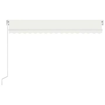 vidaXL Markise Markise Manuell Einziehbar mit LED 400x300 cm Creme