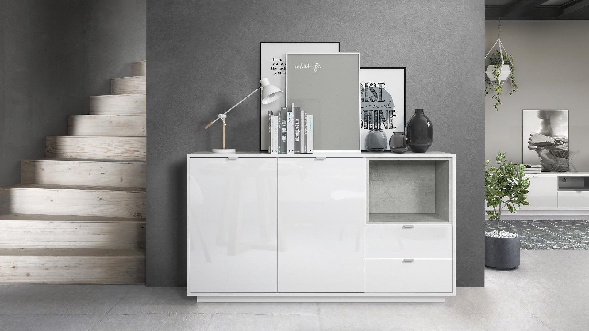 Vladon Sideboard Metro (Kommode, mit 2 günstig online kaufen