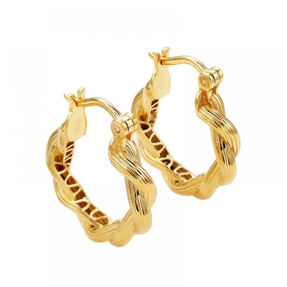 Invanter Paar Ohrhänger Twist-Ohrringe aus Sterlingsilber im neuen Hong-Kong-Stil (1-tlg), inkl Geschenkbox