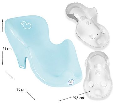 Tega-Baby Babybadewanne 2 Teile SET Duck Blau - Badeset Babybadesitz Wanne 84 cm, (Made in Europe, 2-tlg), =BABYBADEWANNE + BADESITZ