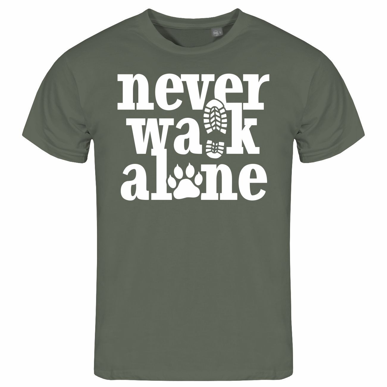 deinshirt Print-Shirt Herren T-Shirt Never walk alone Funshirt mit Motiv