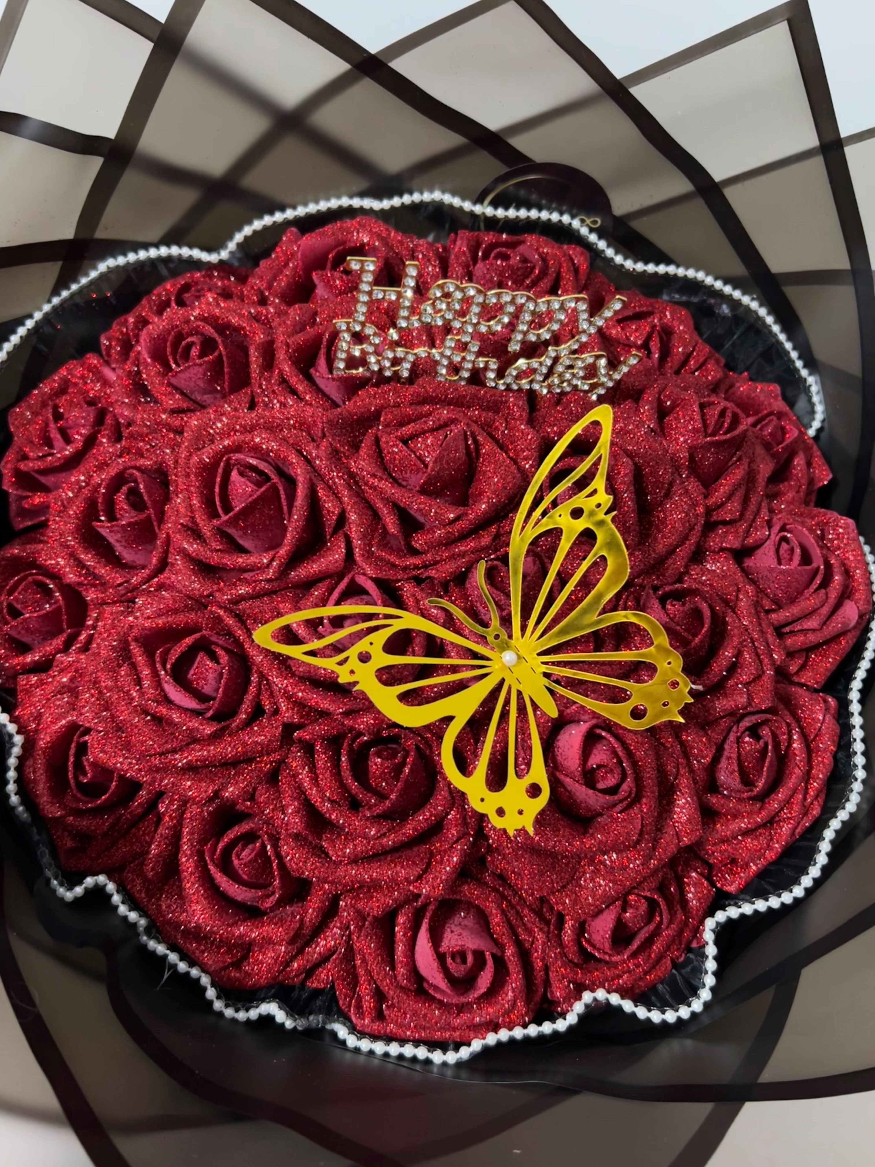 Kunstblumenstrauß Blumenstrauß / Rosen / Bouquets / Blumen / Künstliche Blu günstig online kaufen