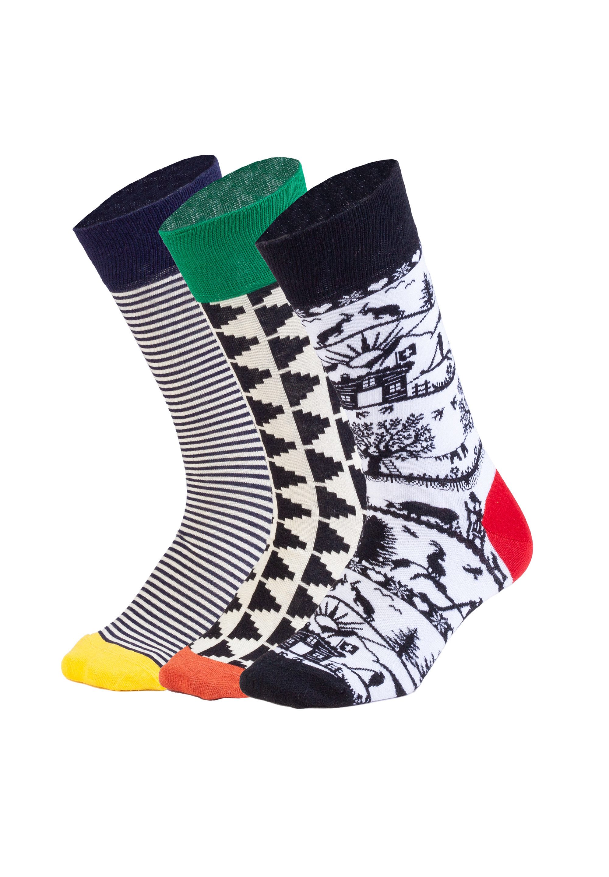 DillySocks Basicsocken Swiss Outline Aus Baumwolle & recyceltem Polyamid