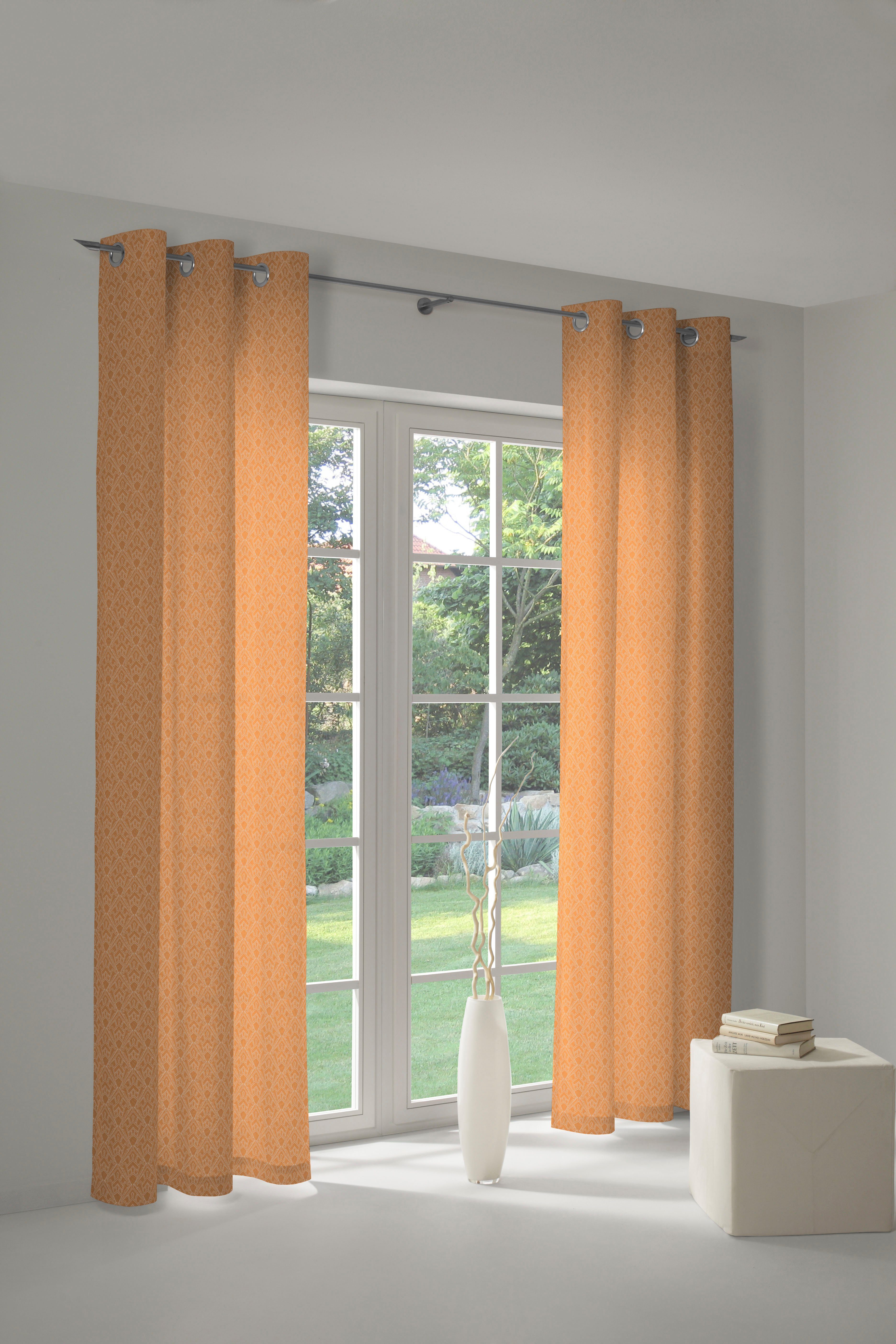 Adam Vorhang Urban Cactus (1 St), Ösen, blickdicht, Jacquard, aus 100% Bio-Baumwolle
