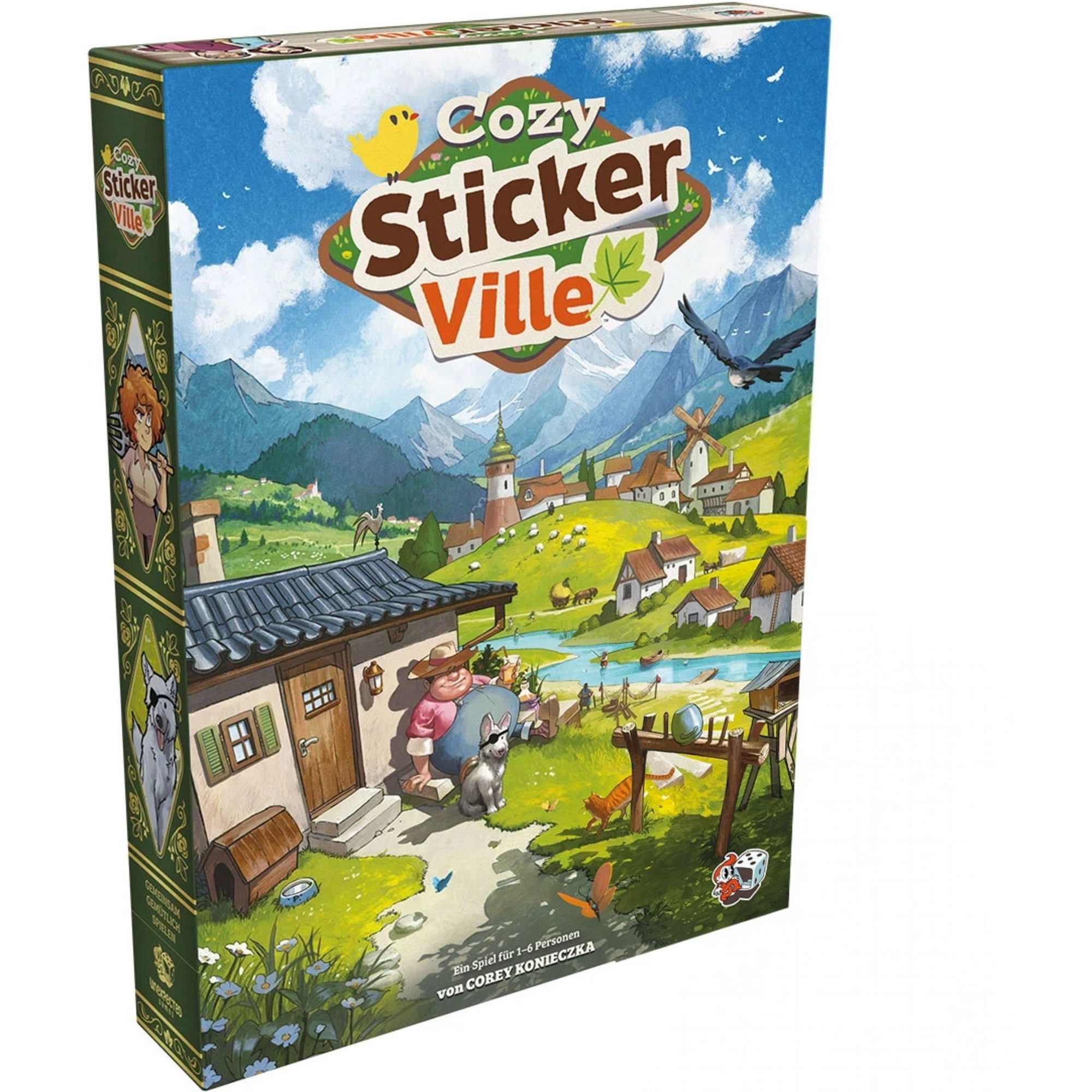 Asmodee Spiel Asmodee Cozy Stickerville, Brettspiel