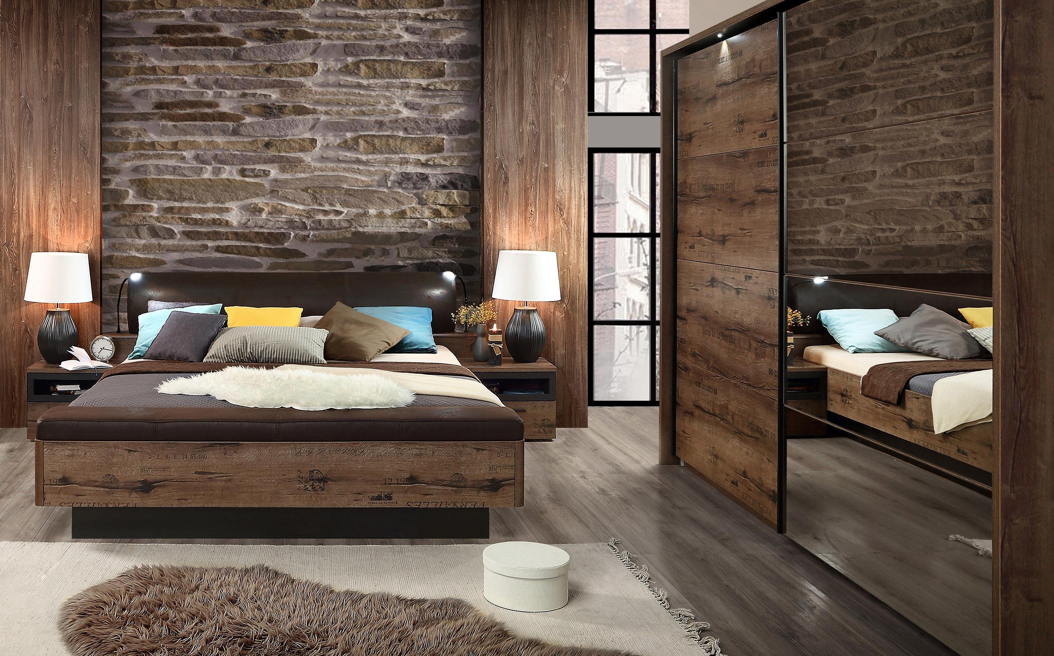 FORTE Schwebetürenschrank Jacky, mit Spiegelpaneele, Metallgriffe (B/H/T ca: 270/210x61) – Bild 4 von 5
