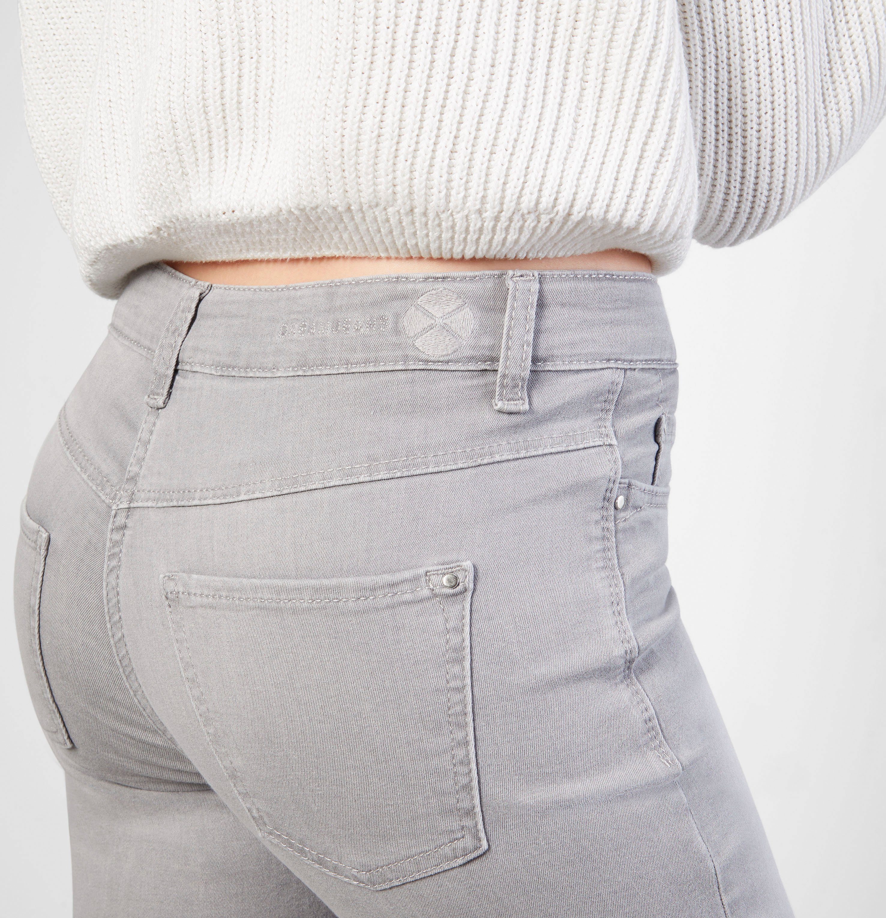 MAC Stretch-Jeans Dream mit Stretch grey perfekten silver für light Sitz den