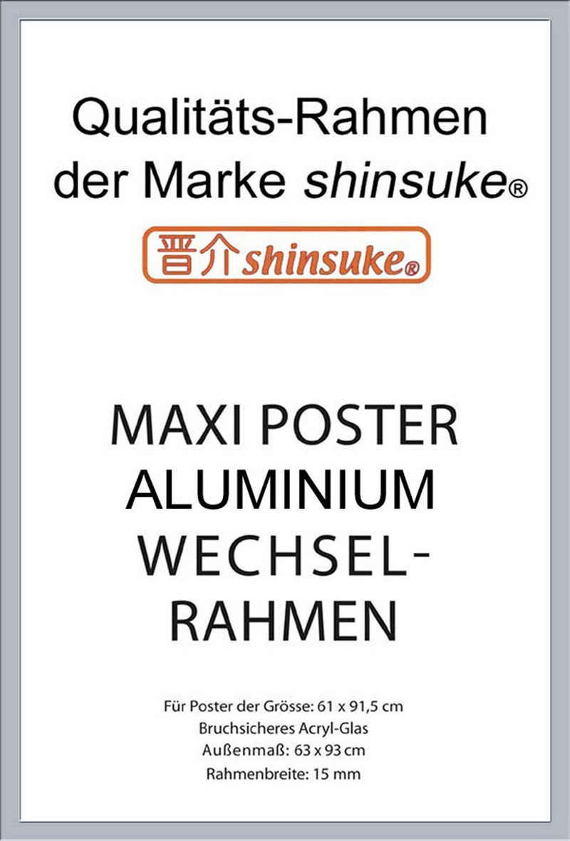 empireposter Bilderrahmen ALU Rahmen für Poster der Grösse 61x91,5 cm