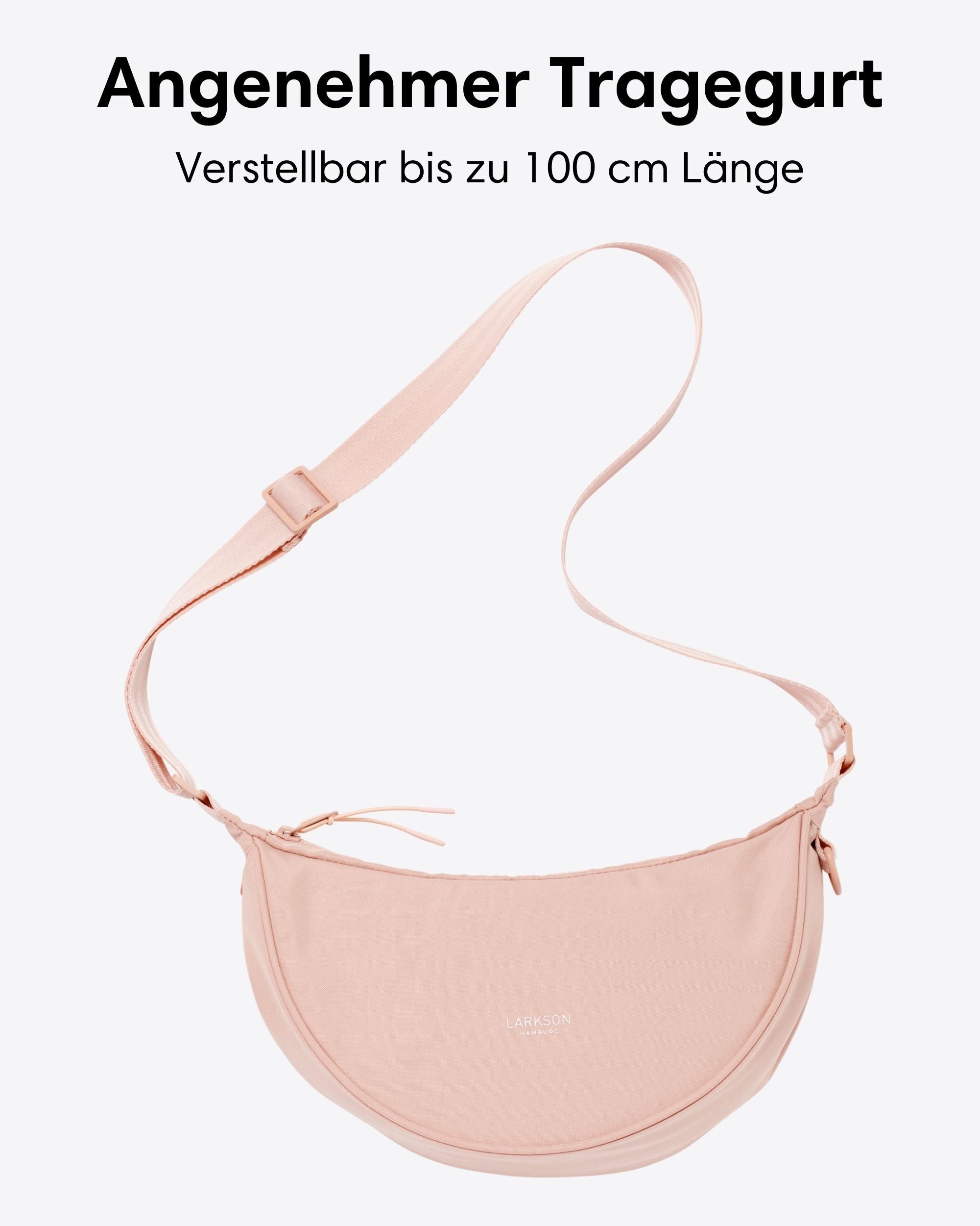 LARKSON Umhängetasche Solveig Small Halbmondtasche für Damen und Herren, Stylische Crossbody Bag in Halbmond Form