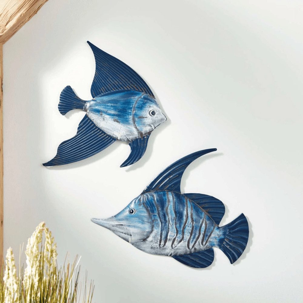 Home-trends24.de Wanddekoobjekt Metall Deko Fisch blau günstig online kaufen
