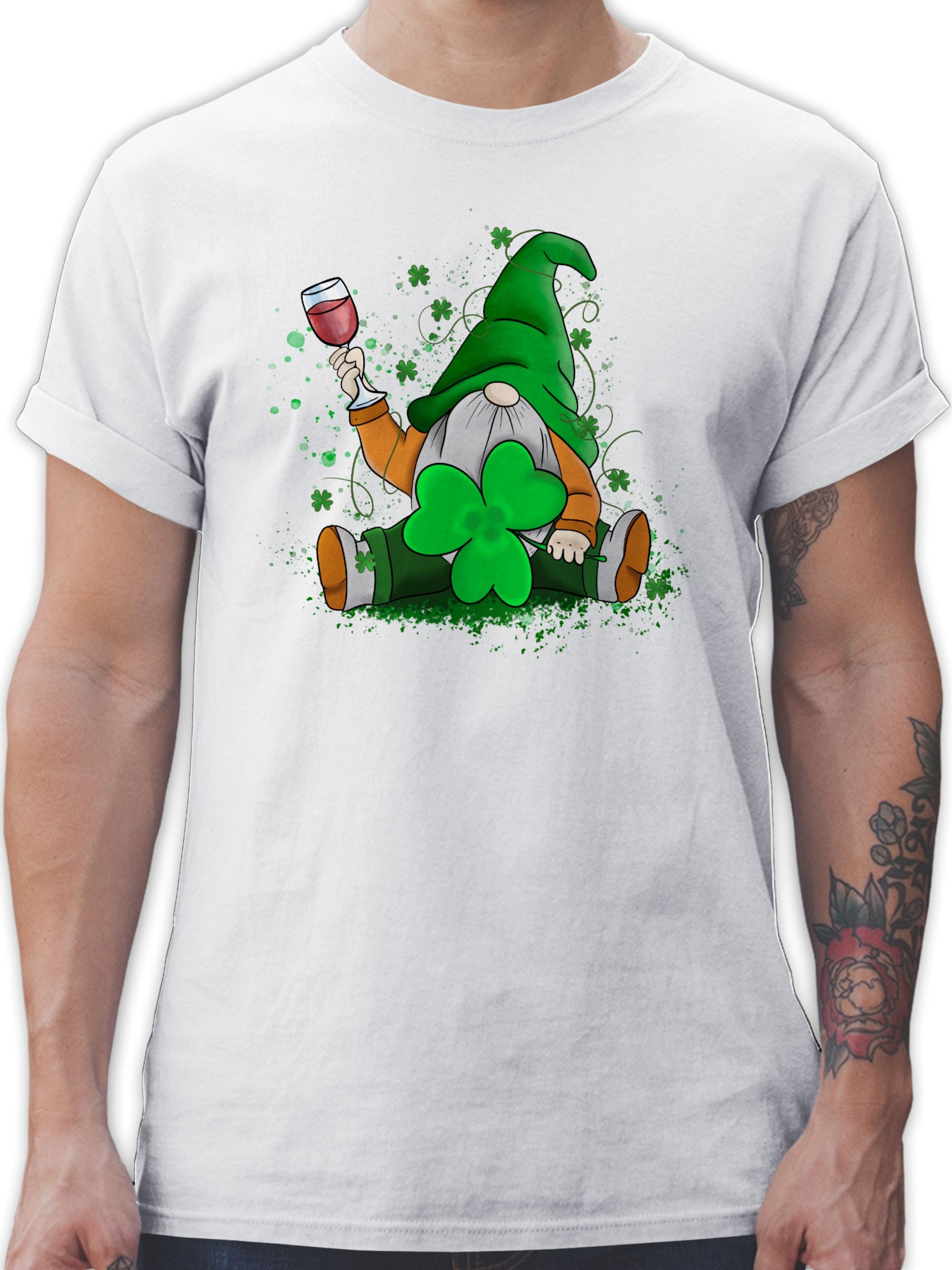 Shirtracer T-Shirt Leprechaun Irish Pub Irland Wein St. Patricks Day