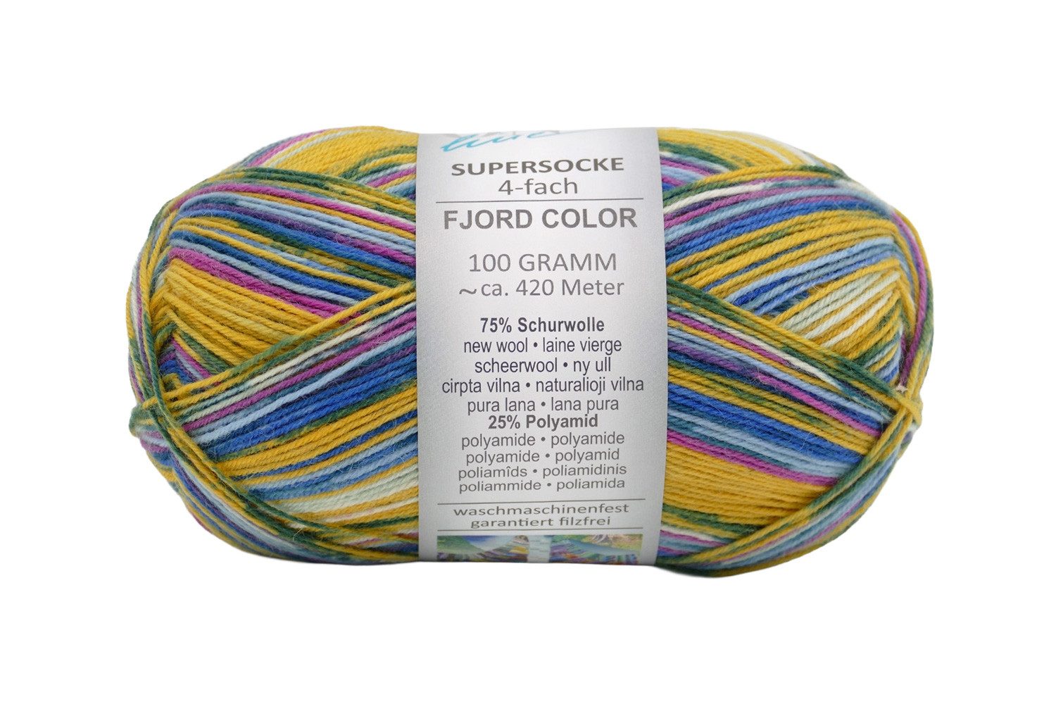 Online Garne Sockenwolle 4fach, Supersocke 4 fädig, Sockengarn mit Farbverlauf Häkelwolle, 420 m (Sockenwolle 4 fach, Strumpfwolle, Sockenwolle 4 fädig), 100g, 75% Schurwolle, 25% Polyamid