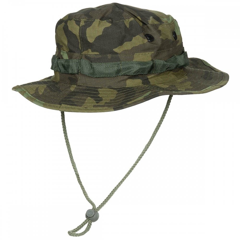 MFH Outdoorhut US GI Buschhut, Kinnband, Rip Stop,GI Boonie, CZ tarn Typ 95 - L (Packung) umlaufende Schlaufen