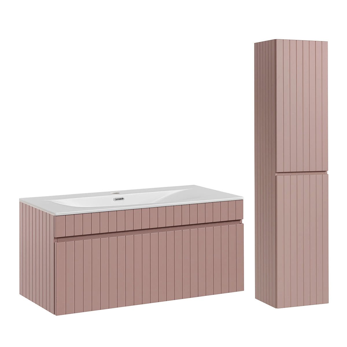 Petits-meubles Badmöbel-Set Zelie, (100 cm mit Säule)