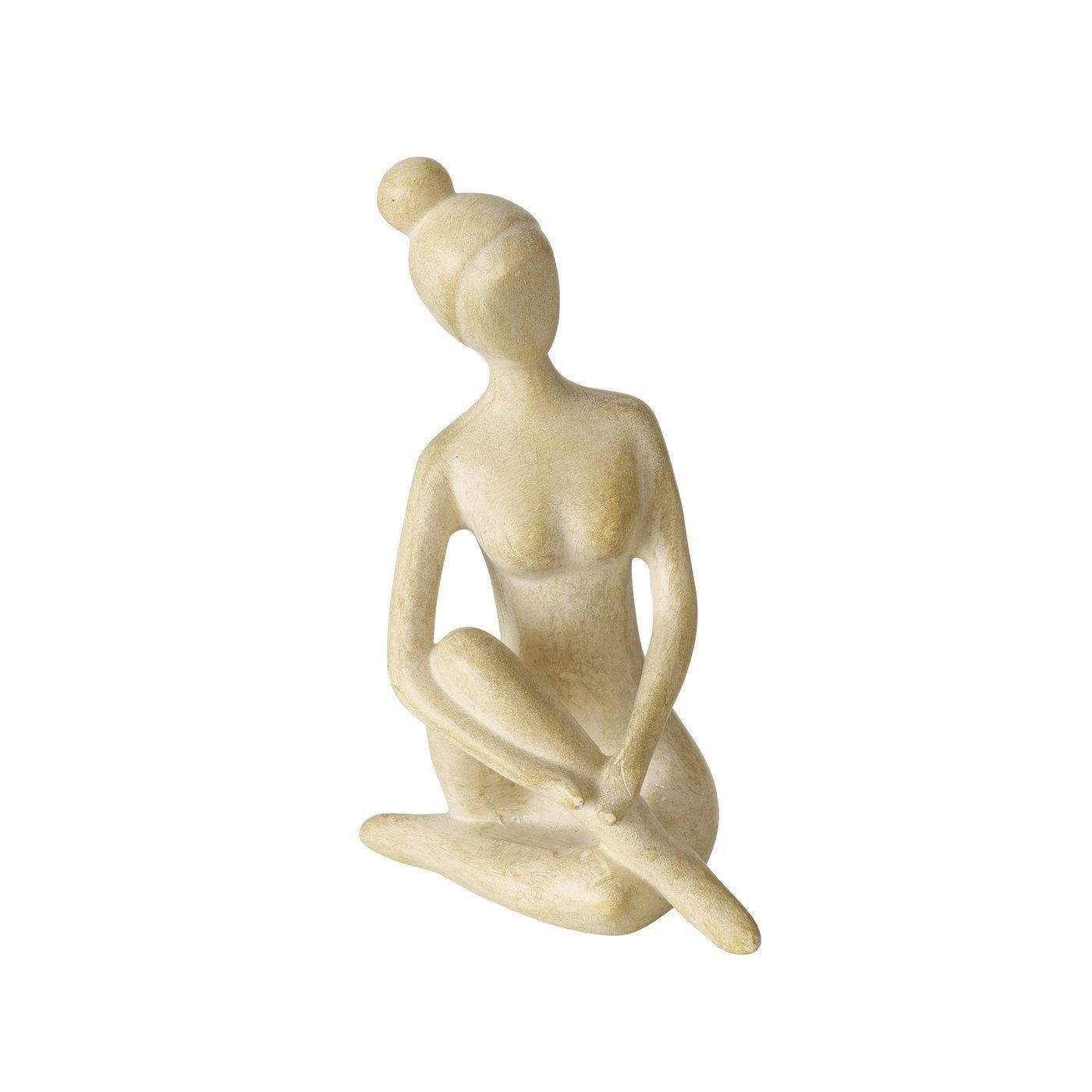 GILDE Dekoobjekt 3er Set Handgemachte in Yogapraxis ihre Figuren Yoga Marie und Beige H