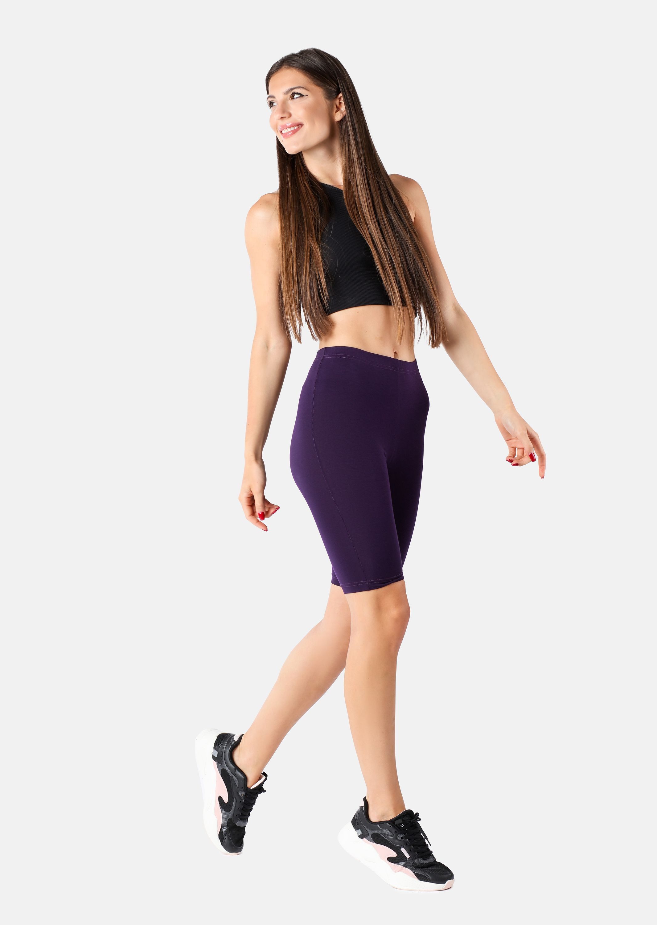Merry Style Leggings Damen Kurze Leggings aus Viskose MS10-414 (1-tlg) elastischer Bund