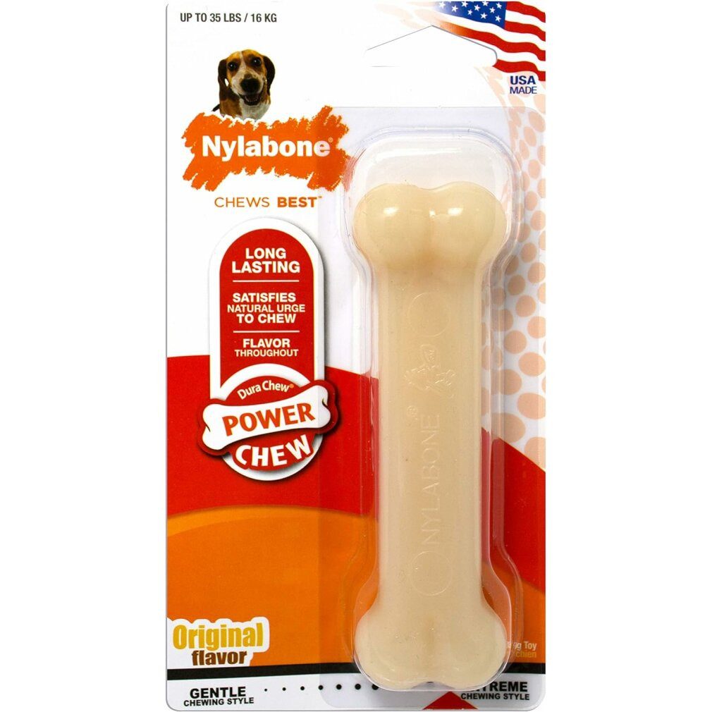 Nylabone Kauspielzeug Hard Biters Bone - Ham - For Dogs Up To 15 Kg