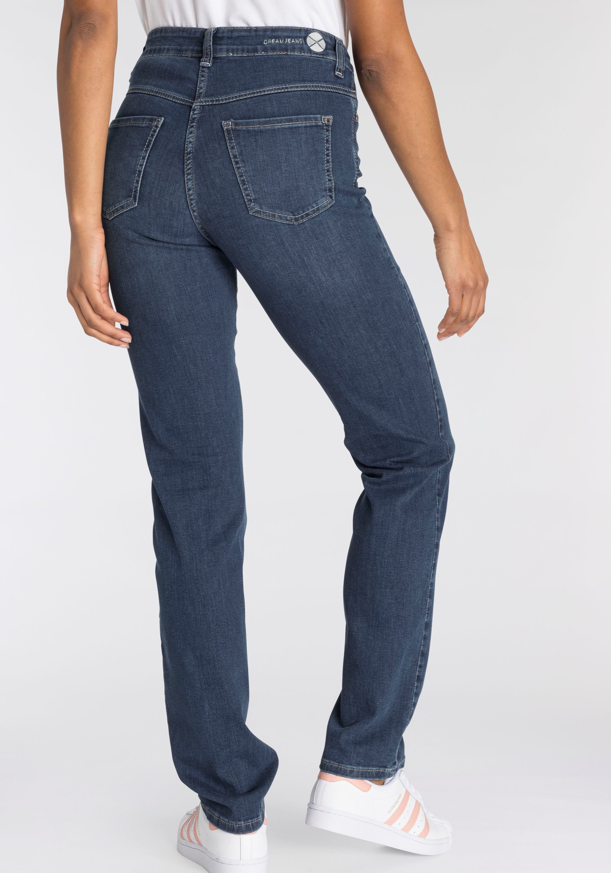 MAC Stretch-Jeans Dream wash mid Stretch Sitz blue perfekten für den mit