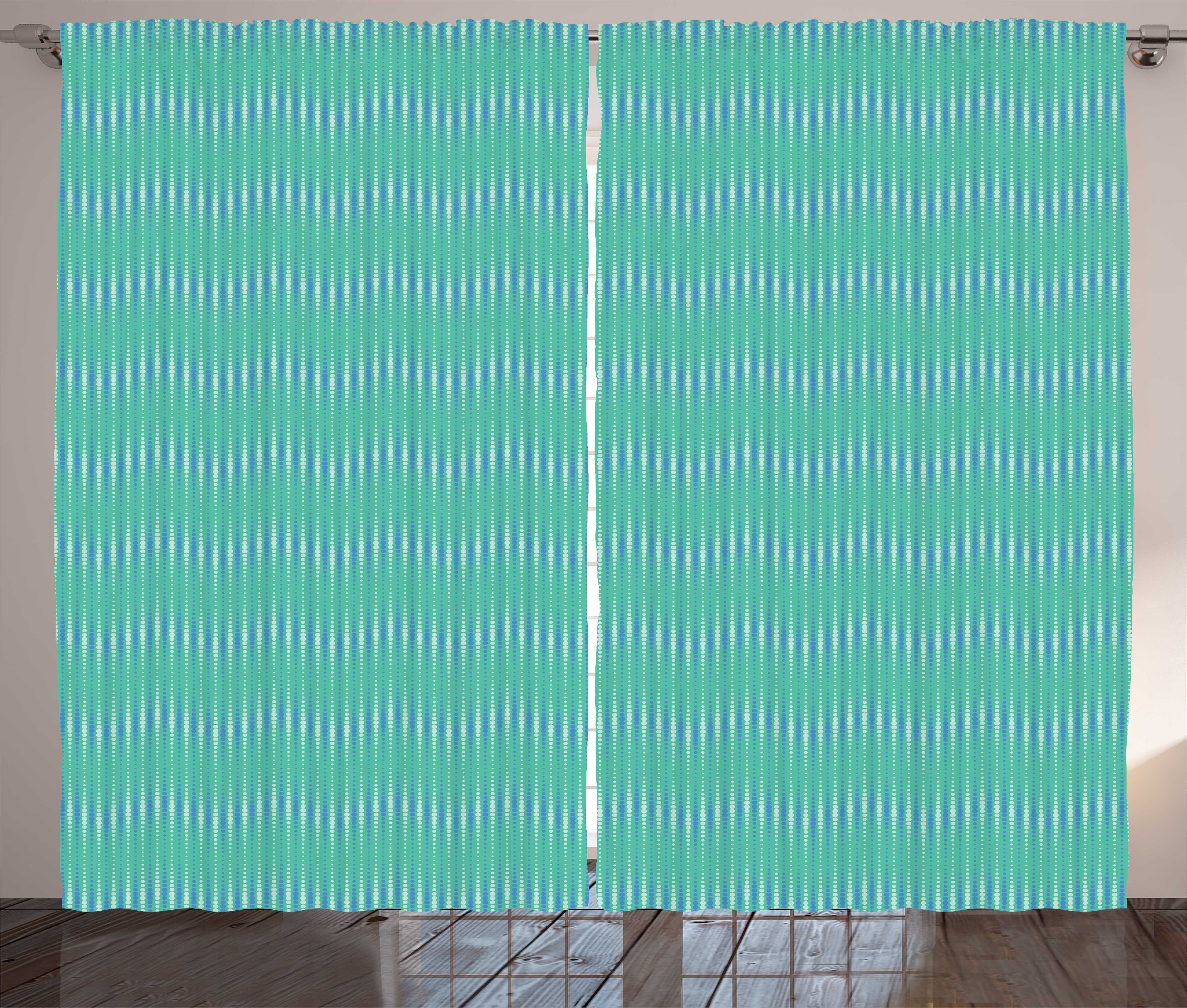 Gardine Schlafzimmer Kräuselband Vorhang mit Schlaufen und Haken, Abakuhaus, Abstrakt Circular Ellipse Waves | Fertiggardinen